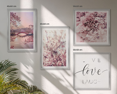 Mur de tableaux Inspiration de vie du pont fleuri
