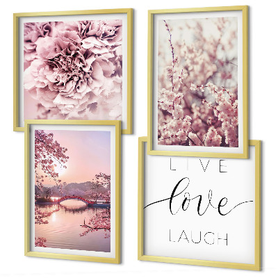 Mur de tableaux Inspiration de vie du pont fleuri