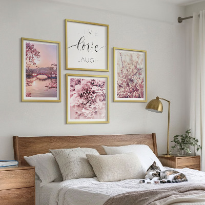 Mur de tableaux Inspiration de vie du pont fleuri