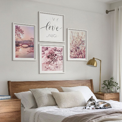 Mur de tableaux Inspiration de vie du pont fleuri