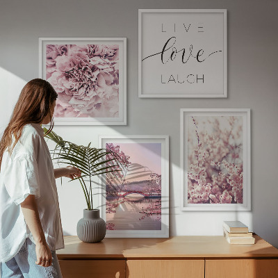 Mur de tableaux Inspiration de vie du pont fleuri