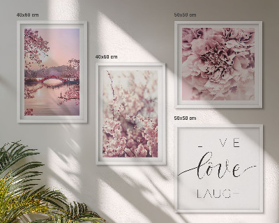Mur de tableaux Inspiration de vie du pont fleuri