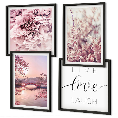 Mur de tableaux Inspiration de vie du pont fleuri