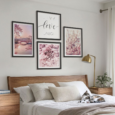Mur de tableaux Inspiration de vie du pont fleuri