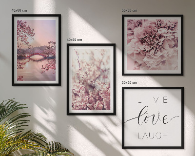 Mur de tableaux Inspiration de vie du pont fleuri