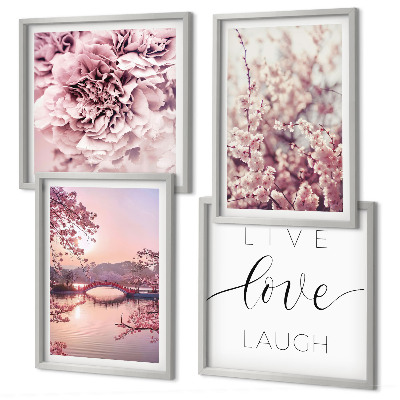 Mur de tableaux Inspiration de vie du pont fleuri