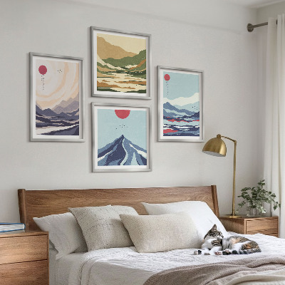 Mur de tableaux Paysages de montagne abstraits
