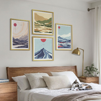 Mur de tableaux Paysages de montagne abstraits