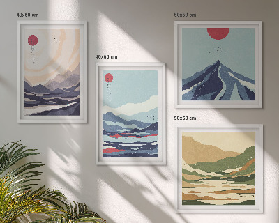 Mur de tableaux Paysages de montagne abstraits