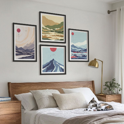 Mur de tableaux Paysages de montagne abstraits