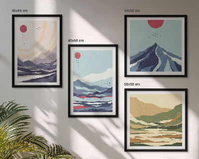 Mur de tableaux Paysages de montagne abstraits