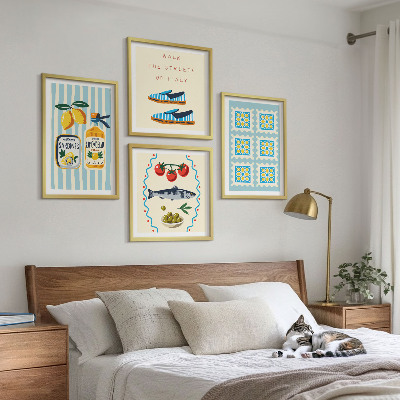 Mur de tableaux Motifs fruitiers et culture italienne