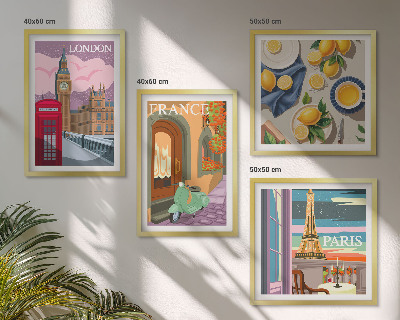 Mur de tableaux Paysages urbains paris londres france