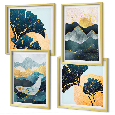 Mur de tableaux Montagnes esthétiques abstraites