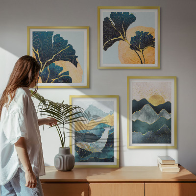 Mur de tableaux Montagnes esthétiques abstraites