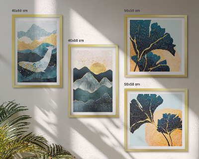 Mur de tableaux Montagnes esthétiques abstraites
