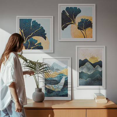 Mur de tableaux Montagnes esthétiques abstraites