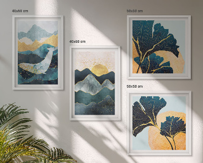 Mur de tableaux Montagnes esthétiques abstraites
