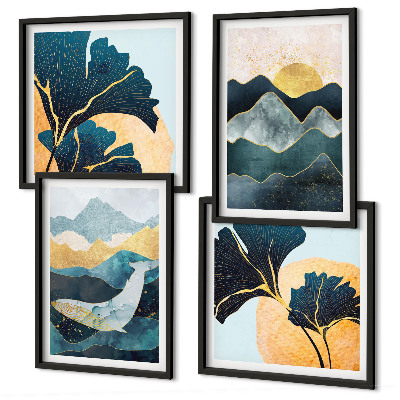 Mur de tableaux Montagnes esthétiques abstraites