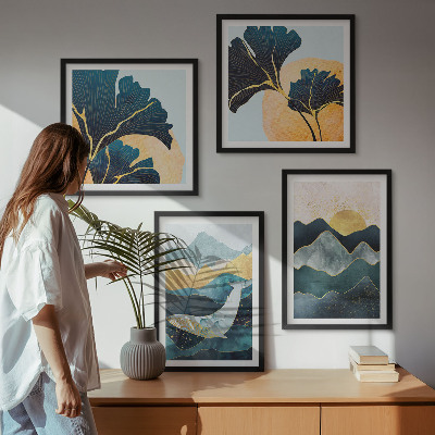 Mur de tableaux Montagnes esthétiques abstraites