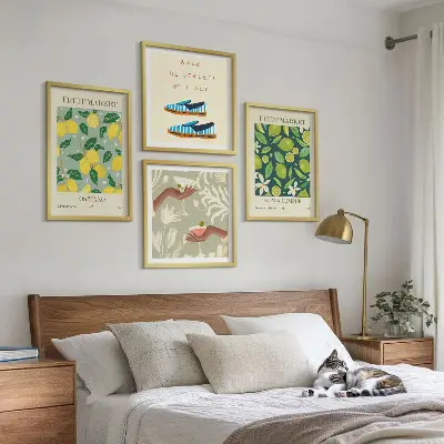Affiches italiennes à motifs de fruits ensemble de 4 tableaux