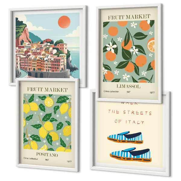 Mur de tableaux Motifs fruitiers de la culture italienne