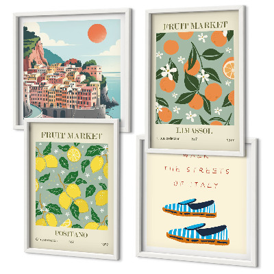 Mur de tableaux Motifs fruitiers de la culture italienne