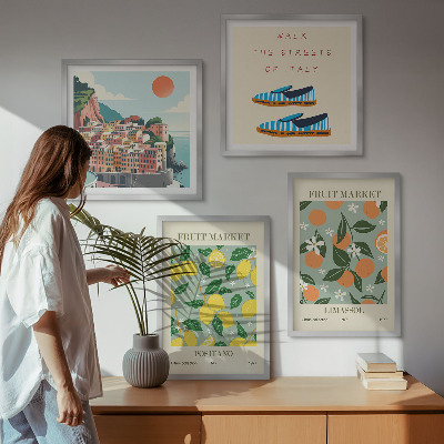 Mur de tableaux Motifs fruitiers de la culture italienne