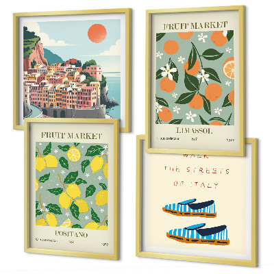 Mur de tableaux Motifs fruitiers de la culture italienne
