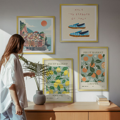 Mur de tableaux Motifs fruitiers de la culture italienne