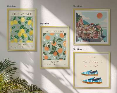 Mur de tableaux Motifs fruitiers de la culture italienne