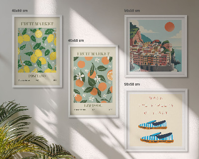Mur de tableaux Motifs fruitiers de la culture italienne