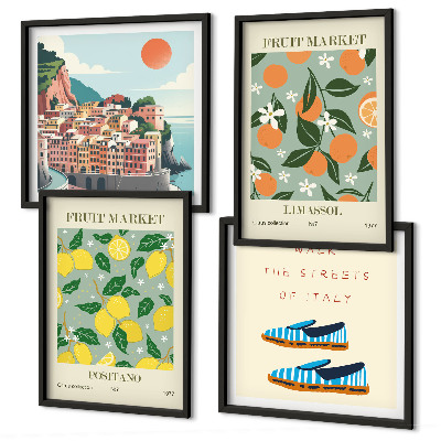 Mur de tableaux Motifs fruitiers de la culture italienne