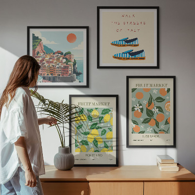 Mur de tableaux Motifs fruitiers de la culture italienne