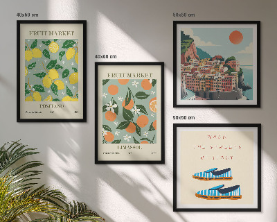 Mur de tableaux Motifs fruitiers de la culture italienne