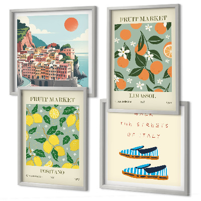 Mur de tableaux Motifs fruitiers de la culture italienne