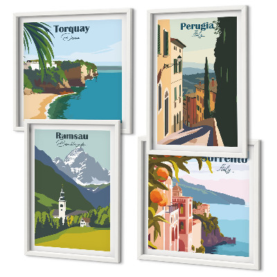 Mur de tableaux Paysages de montagne et villes