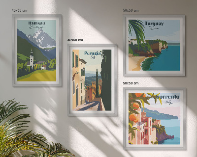 Mur de tableaux Paysages de montagne et villes