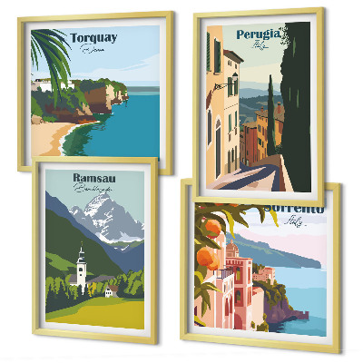 Mur de tableaux Paysages de montagne et villes