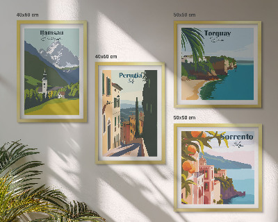 Mur de tableaux Paysages de montagne et villes