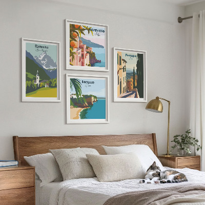 Mur de tableaux Paysages de montagne et villes