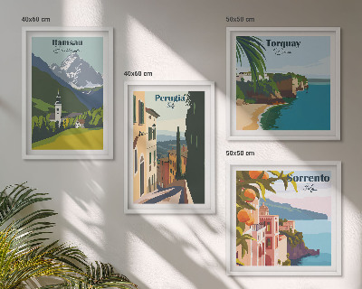 Mur de tableaux Paysages de montagne et villes