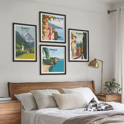 Mur de tableaux Paysages de montagne et villes