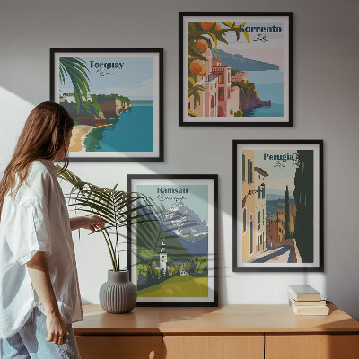 Mur de tableaux Paysages de montagne et villes