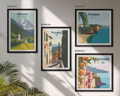 Mur de tableaux Paysages de montagne et villes