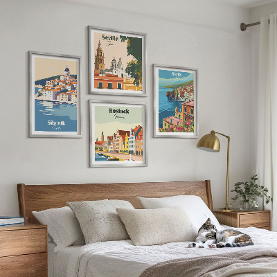 Polyptyque z cadres Paysages des villes européennes