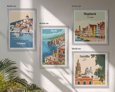 Polyptyque z cadres Paysages des villes européennes
