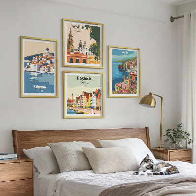 Polyptyque z cadres Paysages des villes européennes