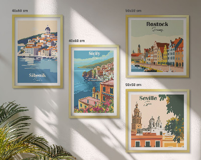Polyptyque z cadres Paysages des villes européennes