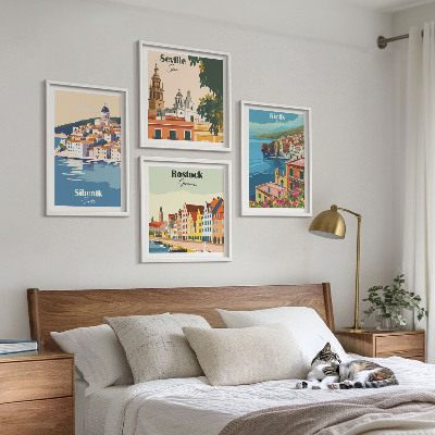 Polyptyque z cadres Paysages des villes européennes